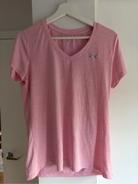 Under Armour Pink V-Neck Active Top